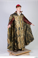  Photos Medieval Monk in gold habit 1 16th century Historical Clothing Monk a poses cloak whole body 0007.jpg